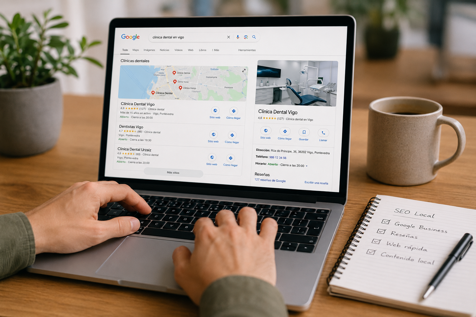 Cómo aparecer en Google si tienes un negocio en Galicia